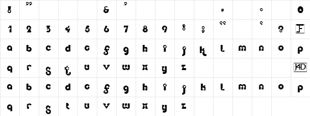 Independence Normal  glyph index