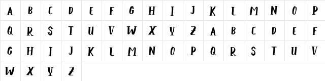 GRATISAN Regular  glyph index