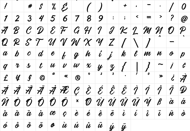Vigrand Reg Rough Reg-Rough  glyph index