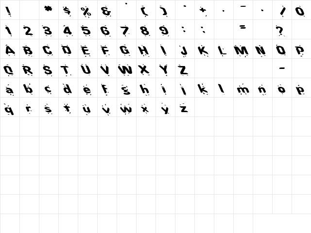Rhino 4 Regular  glyph index