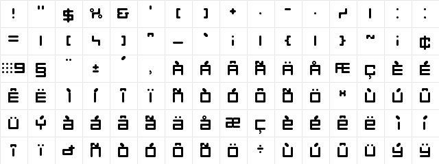 Nine Network logo font v2 Regular  glyph index