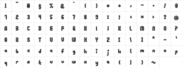 Giovanni Regular  glyph index