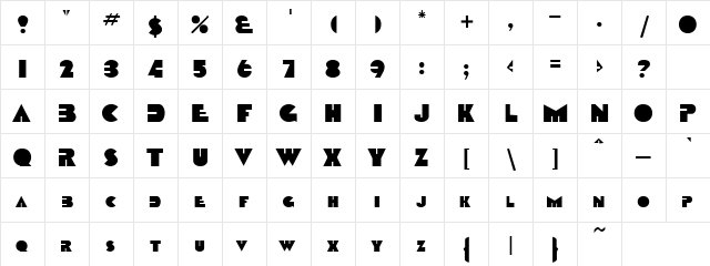 Circular FC Normal  glyph index