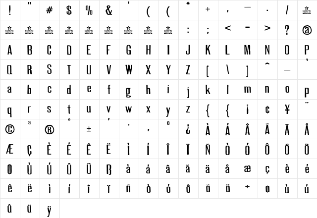 GOOD NEWS PERSONAL USE Regular  glyph index