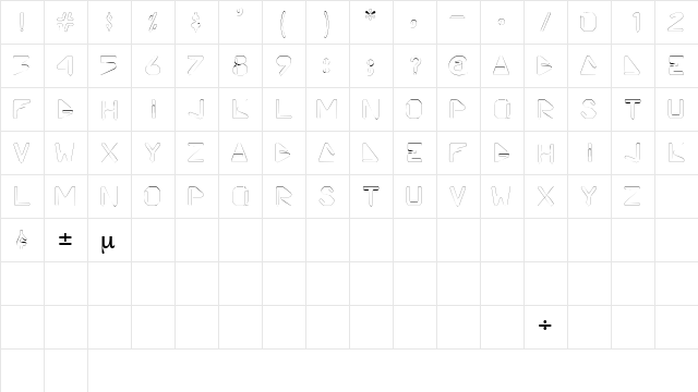 VicePrezDisplayCapsSSK Regular  glyph index