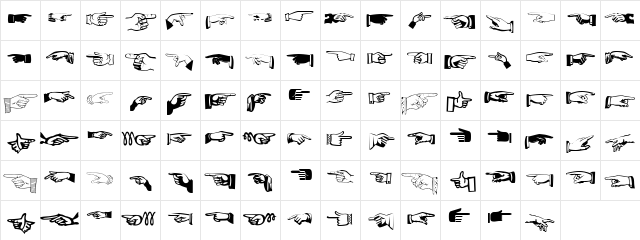 XPhyngern Regular  glyph index