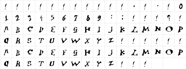 Mauglee Regular  glyph index