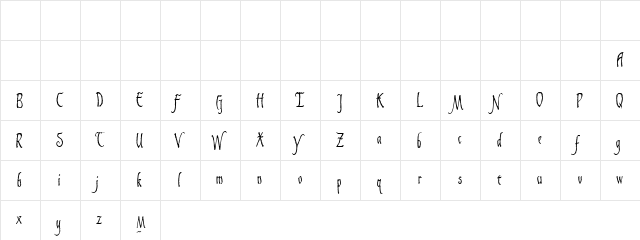 Gaiseric Demo Regular  glyph index