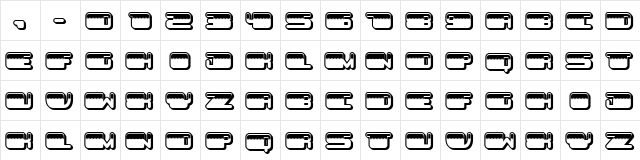 Patriotic No Stars Inverted Regular  glyph index