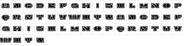 Imbecile Abstract Filled  glyph index