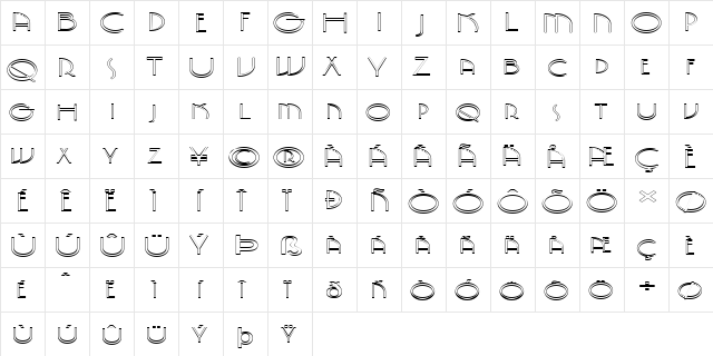 FZ JAZZY 5 HOLLOW EX Normal  glyph index