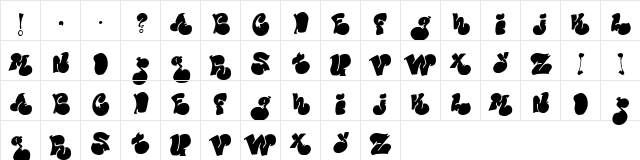 Political Graft Fill Regular  glyph index