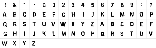 Science Project Regular  glyph index