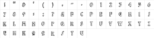 Kornelia Normal  glyph index