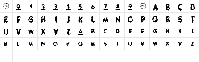 Ghoul Headline Normal  glyph index