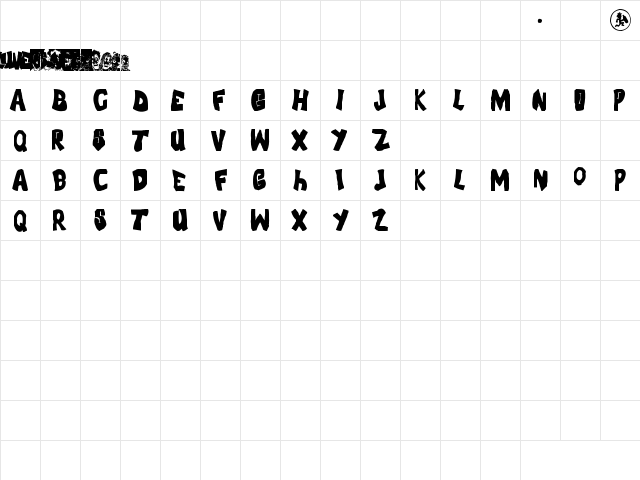 FLH-Font Regular  glyph index