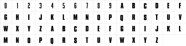 NHL San Jose Regular  glyph index