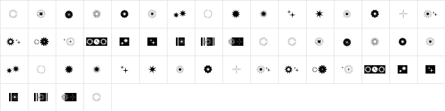 2Peas RP Luminance Regular  glyph index