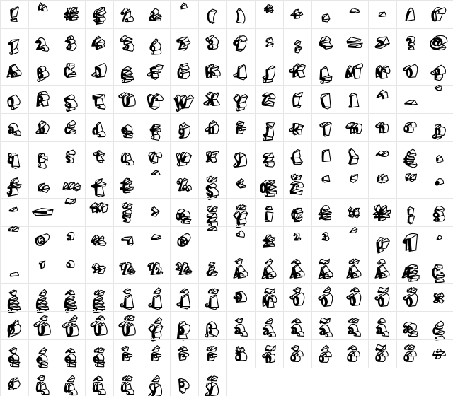 LinotypeHenri Dimension Regular  glyph index
