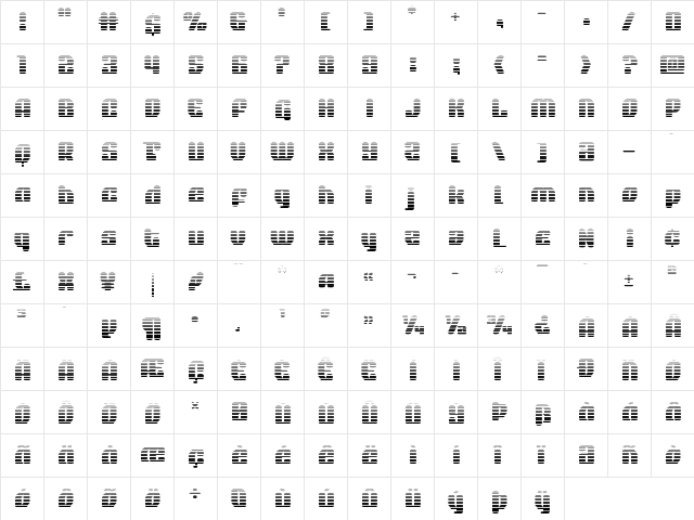 Quasar Pacer Gradient Regular  glyph index