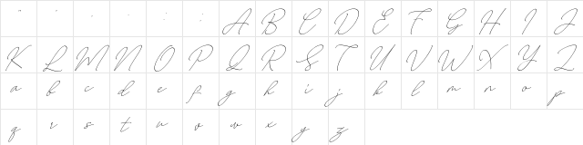 August free Regular  glyph index