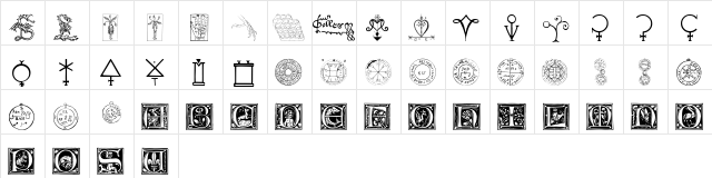 Tome Pi HPLHS  glyph index