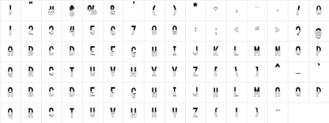 Roundabout Fill Fill  glyph index