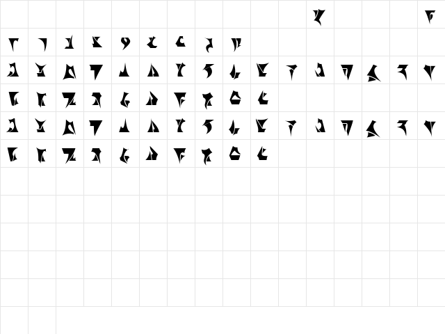 BlaitsSSK Regular  glyph index