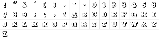 Duo Licht Regular  glyph index