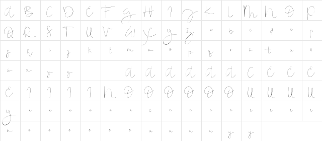 Serameyer Demo Regular  glyph index