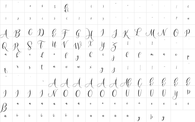 Sleeplesson Plus Regular  glyph index