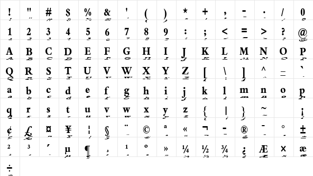 Kakuk Float Heavy  glyph index