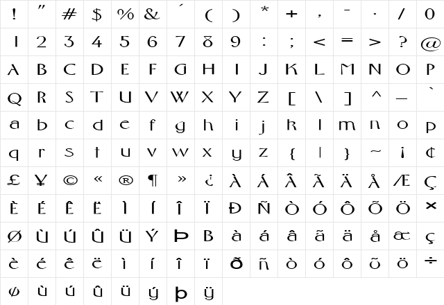 FZ BASIC 10 EX Normal  glyph index