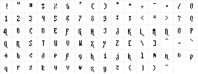 Mono a Mano Regular  glyph index