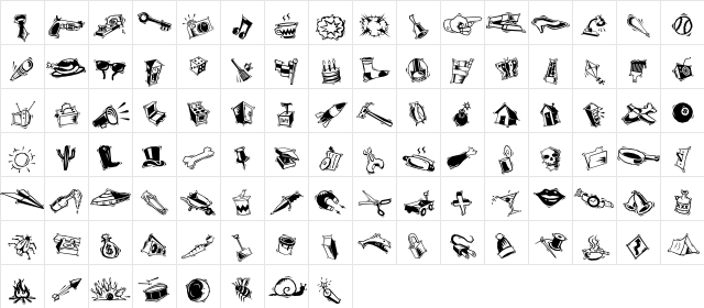 MiniPics ArtJam  glyph index