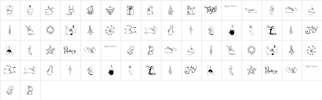 2Peas DW Let It Snow Regular  glyph index