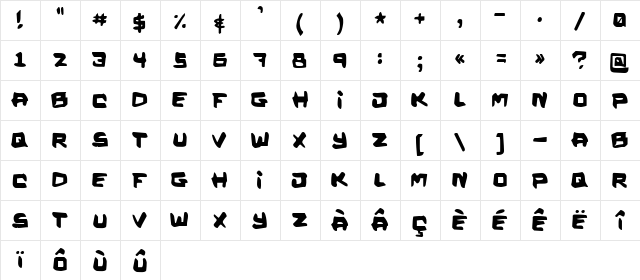 Kalyst鲩ne Regular  glyph index