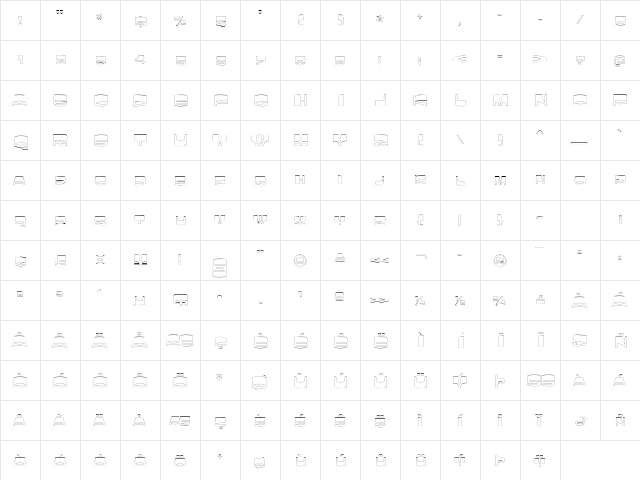 LaughinOutline Regular  glyph index