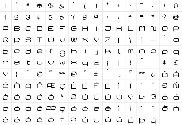 Casa Sans Regular  glyph index