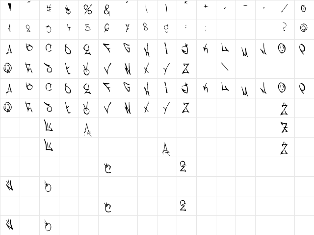 N.A.S Normalny  glyph index
