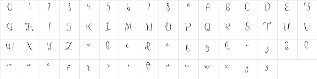 Emma Regular  glyph index