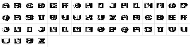 Album Filled Regular  glyph index