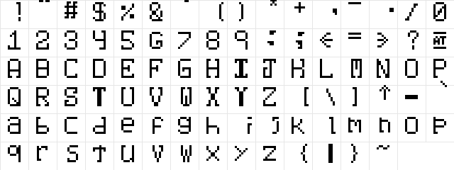 Kaudewitz Regular  glyph index