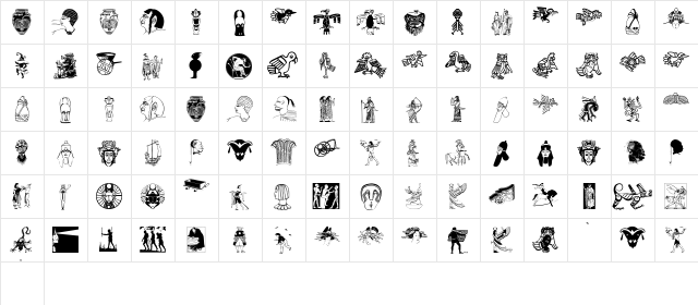 OldSignArtsOne Regular  glyph index