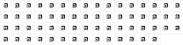 Pyxidas Regular  glyph index