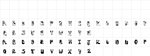 Eye Spy Regular  glyph index