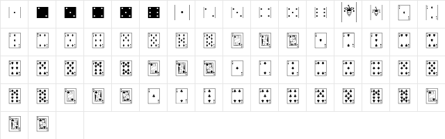 Card Dealer Regular  glyph index