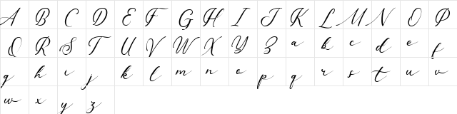 Millerstone DEMO Regular  glyph index