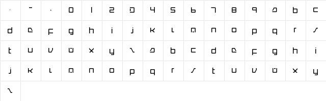 Intercorp Redux Regular  glyph index