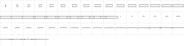 KG Math Bar Models Regular  glyph index